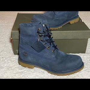 Navy Embossed Women’s Timberland Boots